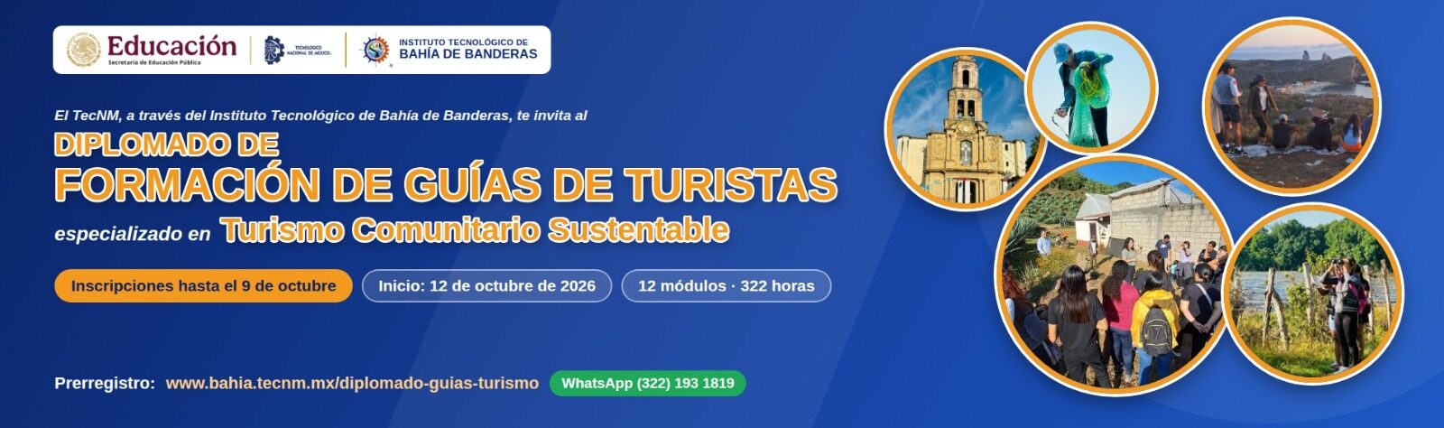 banner del diplomado de guías de turístas